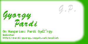 gyorgy pardi business card